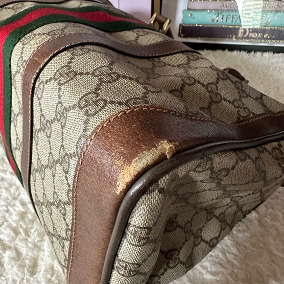 Gucci Supreme Sherry Line Web Monogram Boston Bag - Picture 8 of 14